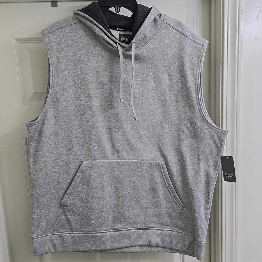 Everlast Gray Sleeveless Hoodie with Pocket